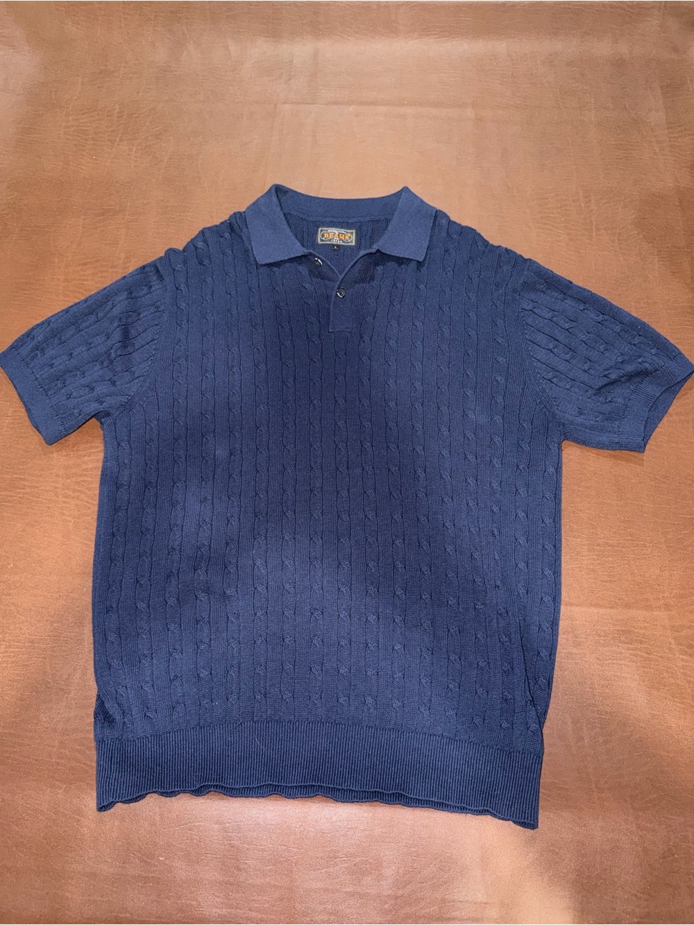 BEAMS PLUS KNIT POLO - NAVY size L